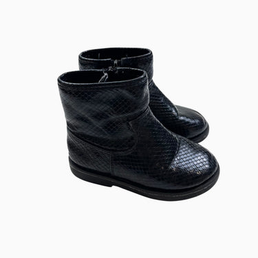 Bottines noires 'serpent' avec zip 23EU