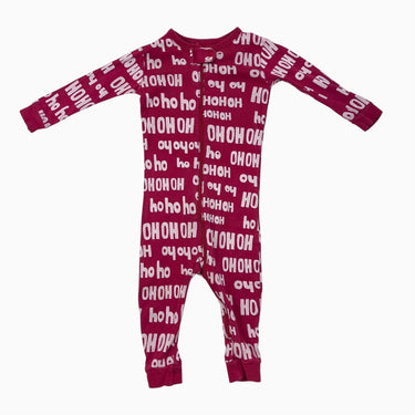 Pyjama rouge en coton 'HO HO HO' 6-12M