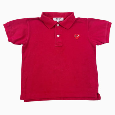 Polo rouge en coton piqué 6Y