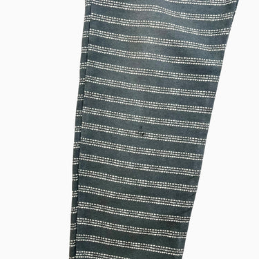 Jogger vert-gris à rayures pointillé en coton bio épais 9Y