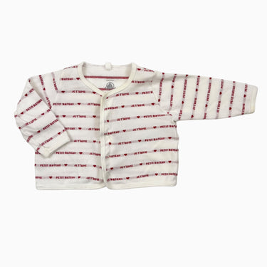 Cardigan en coton 'Je t'aime' 6M