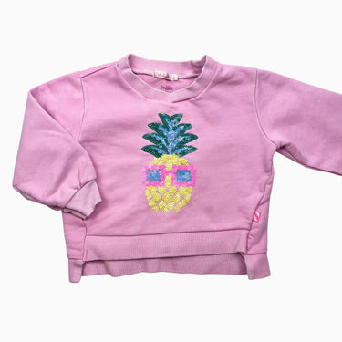 Pull rose avec ananas en paillettes 2Y