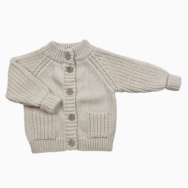 Cardigan vanille en tricot laine-poly 3M