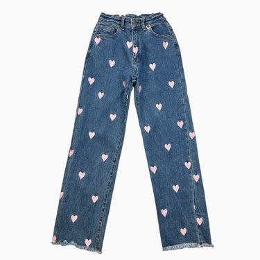 Jeans en denim coeurs 11-12Y