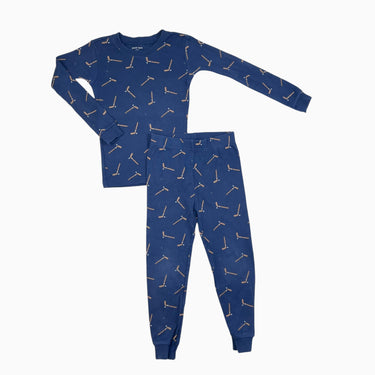 Pyjama marine 'Bâtons de Hockey' 5Y