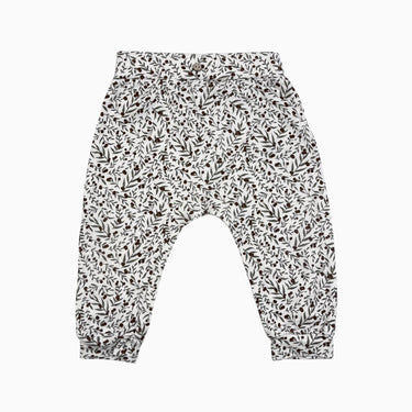 Pantalon blanc 'feuilles' 6-12M