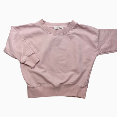 Pull rose poudré en coton bio 18-24M