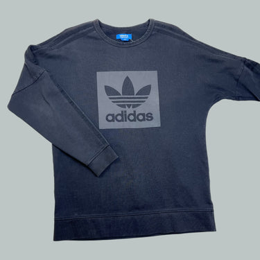 Pull noir avec logo emblématique en coton pour femmes S