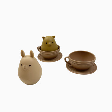 Ensemble de bain Tasses chat et lapin en silicone