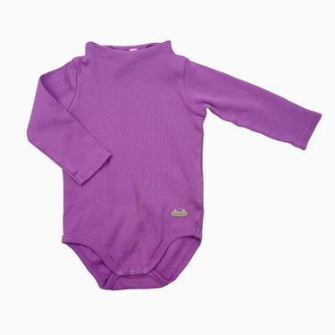 Cache-couche col montant violet cotelé 6-9M