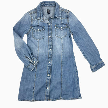 Robe en denim avec boutons pressions S (6-7Y)