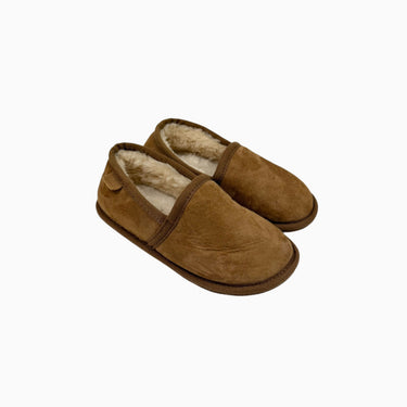 Pantoufles marron doublées en mouton 1-2UK JR2-3US