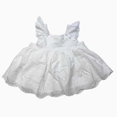 Robe blanche à broderie anglaise 3-6M