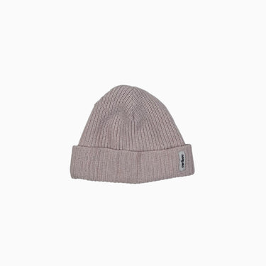 Tuque avoine-rosé en tricot de laine mérinos L 6Y+