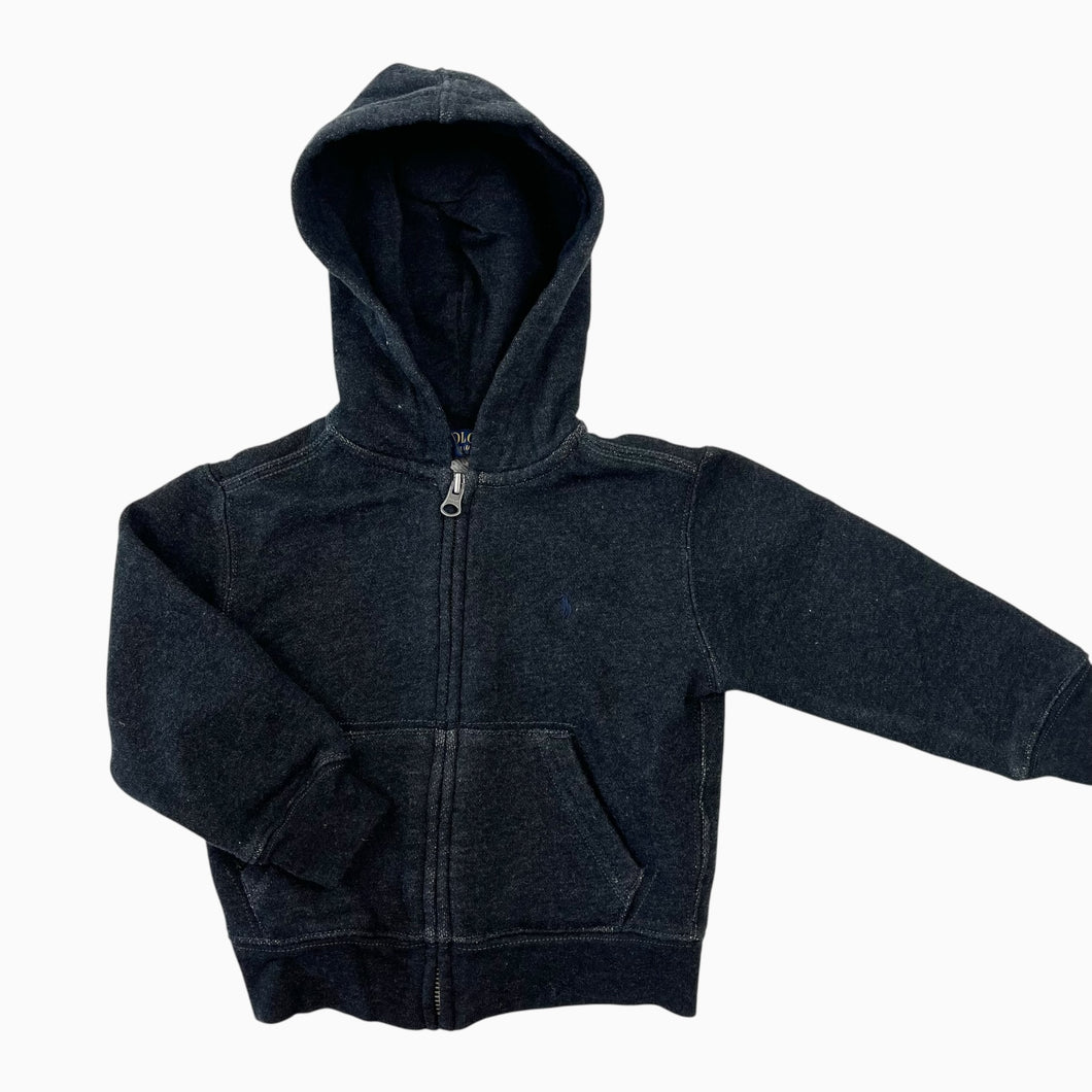 Veste grise charcoal à capuchon en coton et poly 4Y
