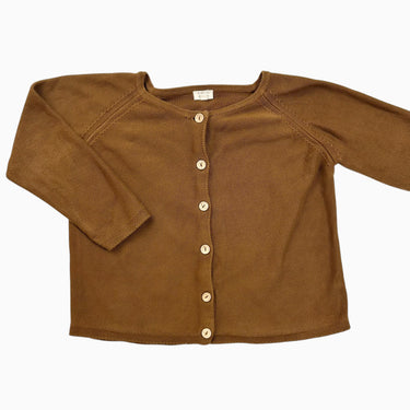 Cardigan marron tricot 7-8Y