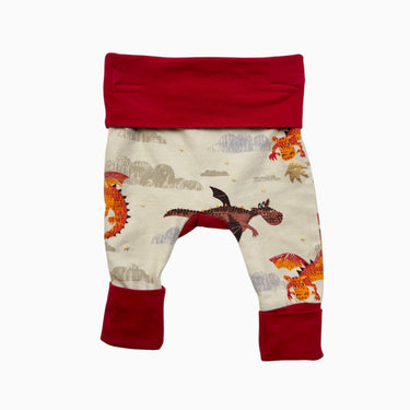 Pantalon blanc et rouge 'dragons' 0-6M