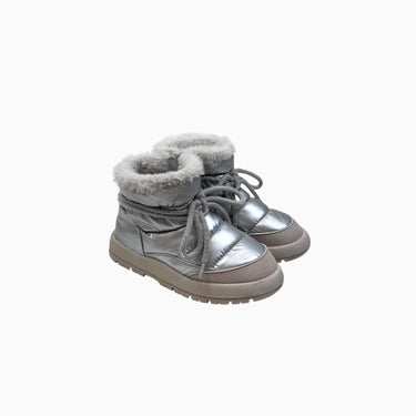 Bottines argentées doublées en peluche 27EU