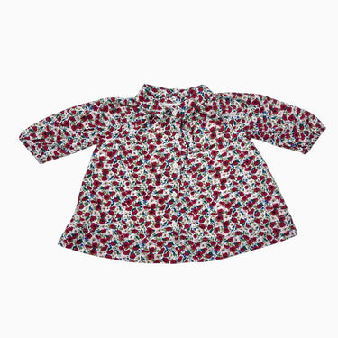 Robe fleurs rouges 0-3M