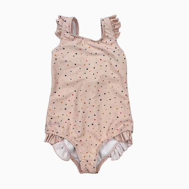 Maillot rose à pois colorés 98-104 (3-4Y)