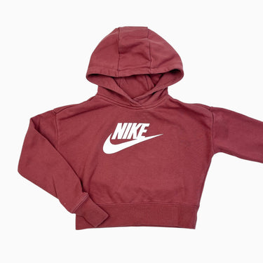 Pull cropped à capuchon rouille M fit 7-8Y