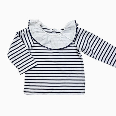 Haut large col marine rayé 18M