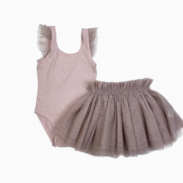 Ensemble léotard avec jupe en tulle vieux-rose 'Lottie' 2Y