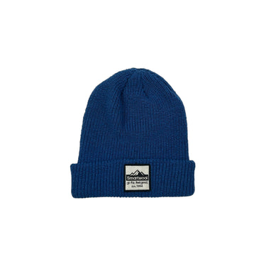 Tuque bleue en tricot de laine mérinos et poly 6-8Y