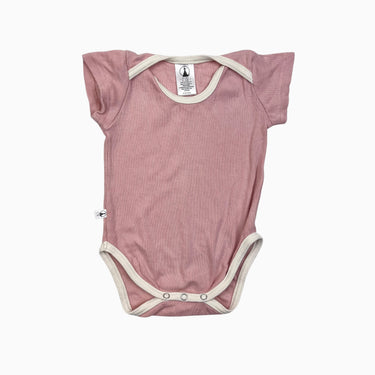 Cache-couche rose côtelé 0-12M