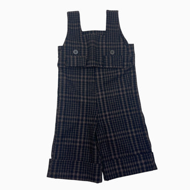 Combi carreauté noire en lainage M 5-6Y