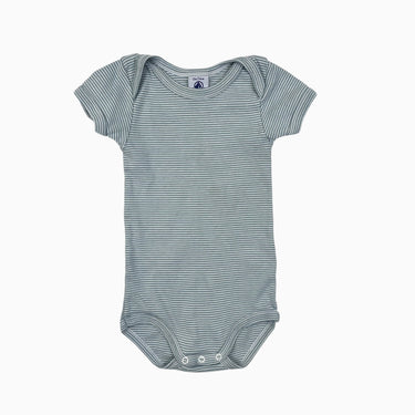 Cache-couche à rayures sauge 12M