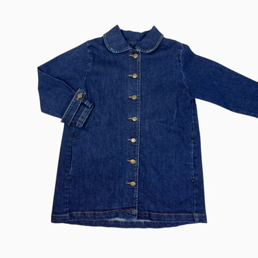 Manteau 'Jua' en denim foncé col claudine 4-5Y