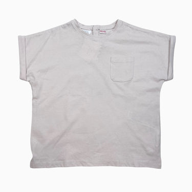 T-shirt rose-crème en coton 4-5Y