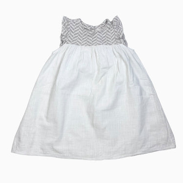 Robe en mousseline blanche et beige 3Y
