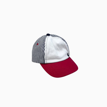 Casquette rouge et à rayures marine 3-6M