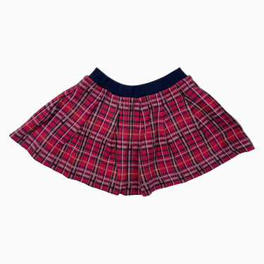 Jupe rouge carreautée en coton épais 6Y