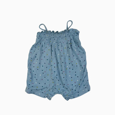Barboteuse aqua 'étoiles' avec smock 6M