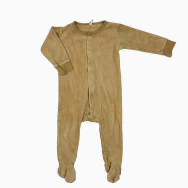 Pyjama ocre en velours 6-12M