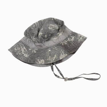 Chapeau soleil gris 'fleurs tropicales' 5Y+