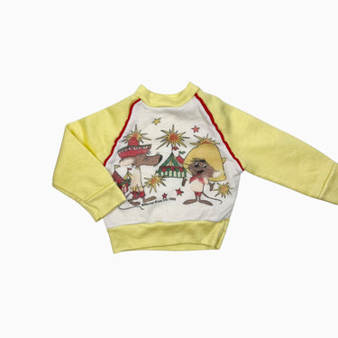 Pull vintage blanc et jaune 'Speedy Gonzales' 3M