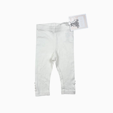 Legging blanc en coton et spandex 3M