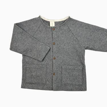 Cardigan gris en laine et poly 3-4Y