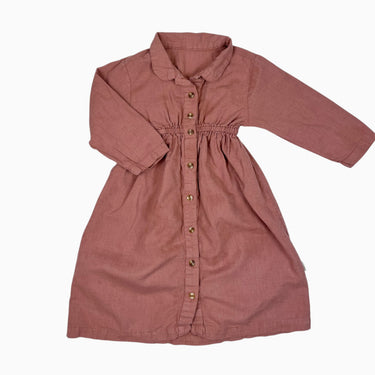 Robe blush en lin 4-5Y