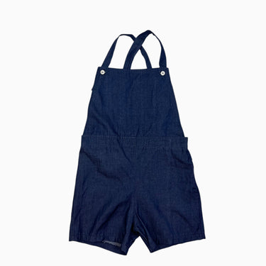 Shortall en coton chambray foncé 10-11Y