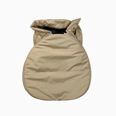 Housse beige pour siège auto mi-saison en poly et coton
