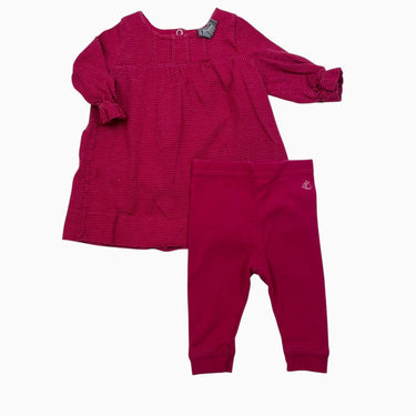 Ensemble robe et legging rouge à pois 3M