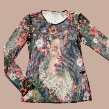 Chandail 'portrait' en poly et élasthanne pour femmes 38EU