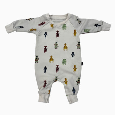 Combi 'robots' en coton 0-3M