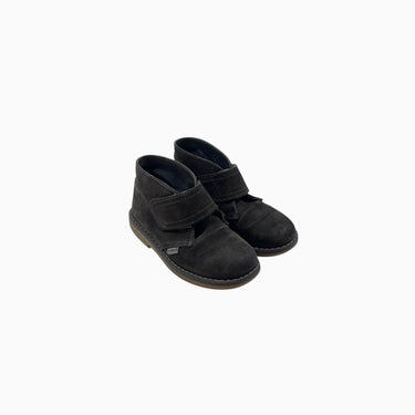 Souliers style bottines charcoal en suède à velcro 27EU