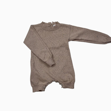 Combi conféttis sable en tricot de coton 12M